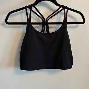 90 Degree By Reflex Black Strappy Crop Top with built in bra